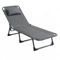 Poltrona relax pieghevole dalle linee essenziali, colore grigio